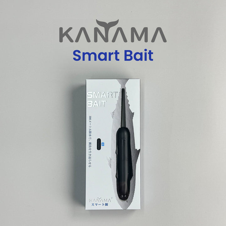 The box of Kanama Smart Bait electronic devices or tools, features a sleek black metallic body design with the Kanama branding prominently displayed, suggesting a high-quality precision instrument well-suited for specialized applications.