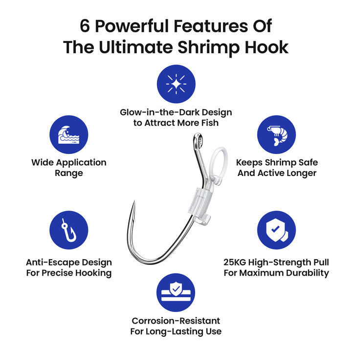 Luminous Live Shrimp Hooks