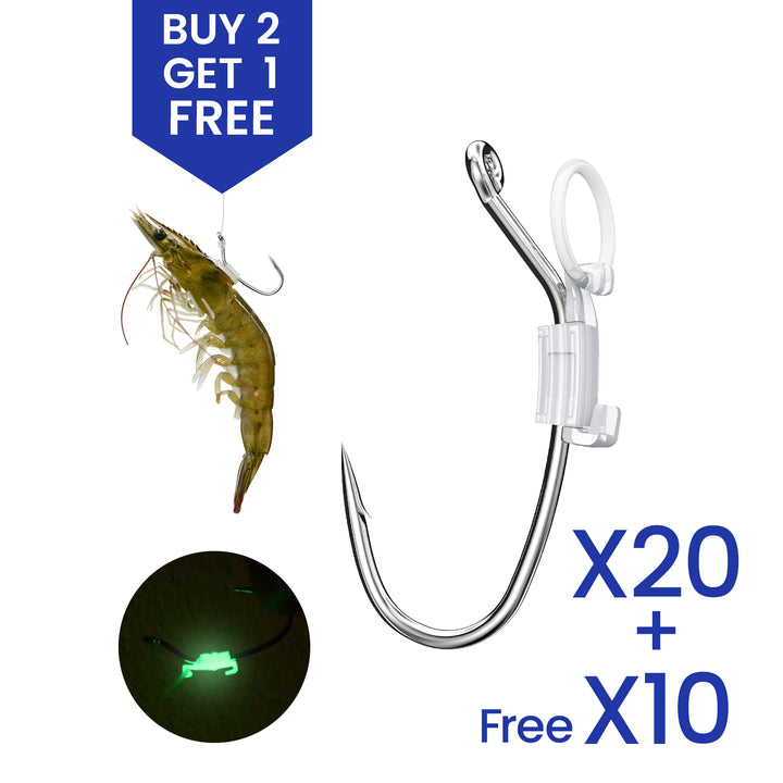 Luminous Live Shrimp Hooks