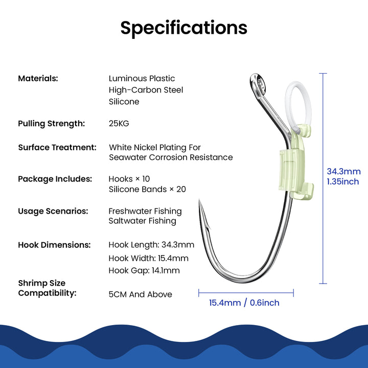 Kanama Luminous Live Shrimp Hooks